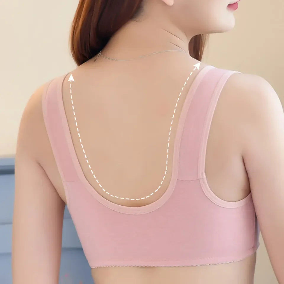 ๐ฅ NEW Maternity Nursing Bra Button Non-Wired Vest Style Large Size Bra ๐ธ
