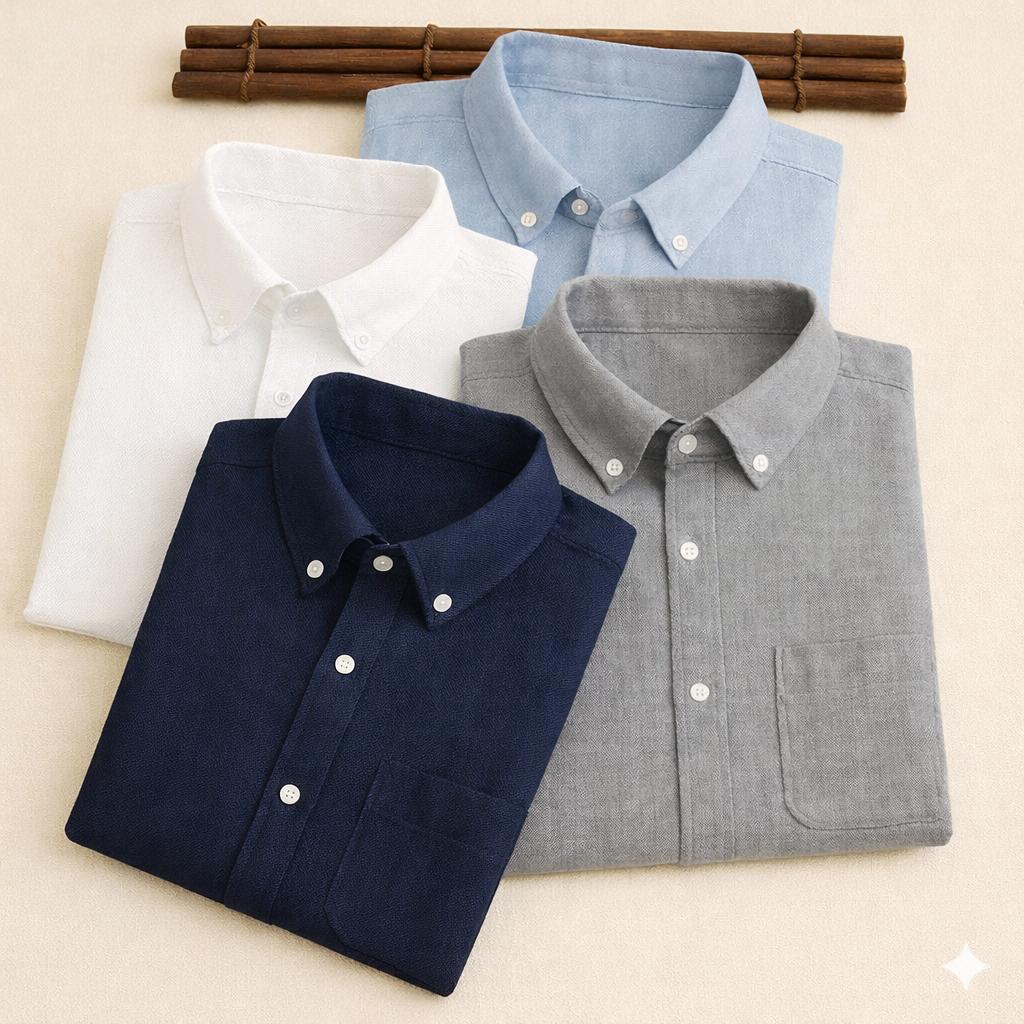 New Premium Cotton Linen Full sleeves Shirts (Pack of 4) GP4