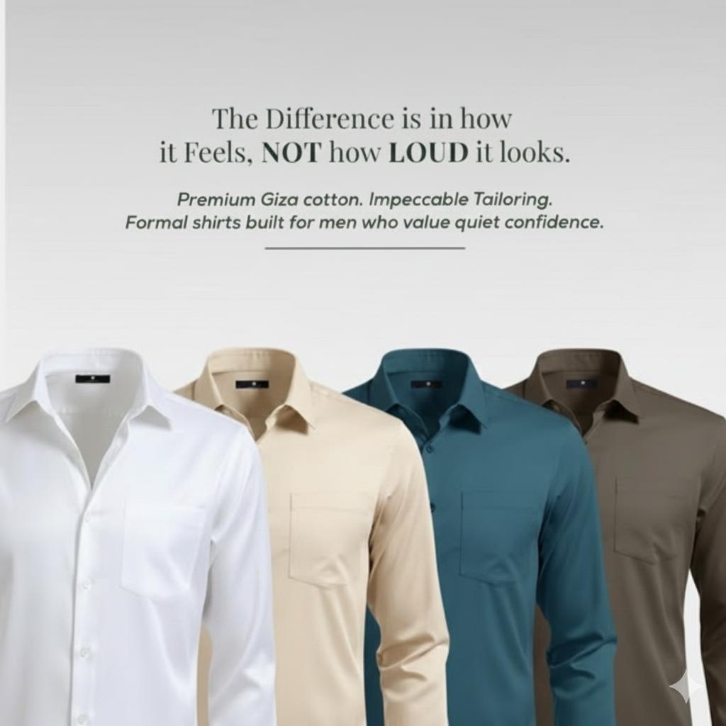 COTTON FORMAL SHIRT SLIM CASUAL (PACK OF 4) FSN4