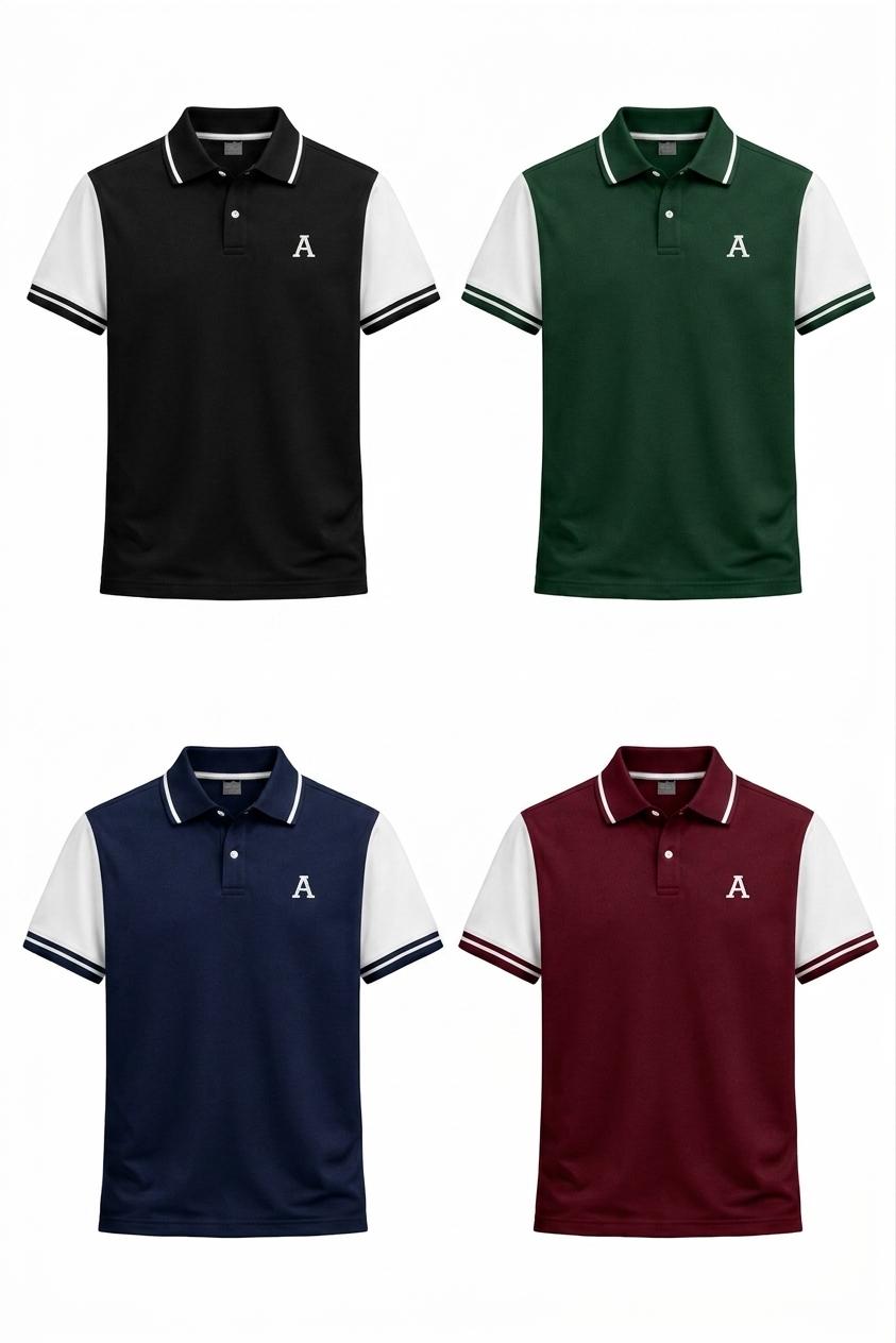 PREMIUM POLO TSHIRTS (PACK OF 4) Style 1