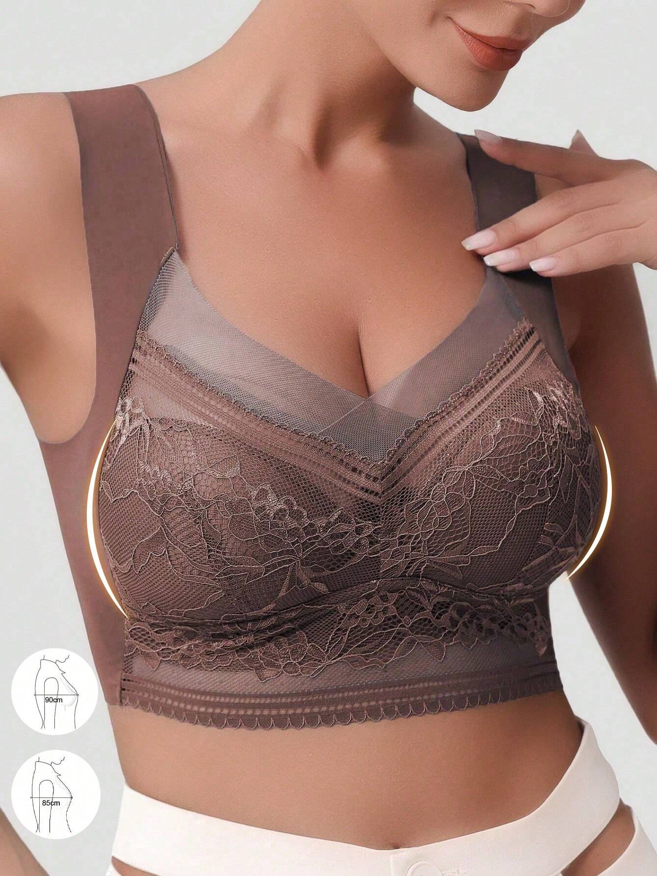 6Pcs Seamless Lace Bra Set Women's Wireless Sports Bra Push Up Bra