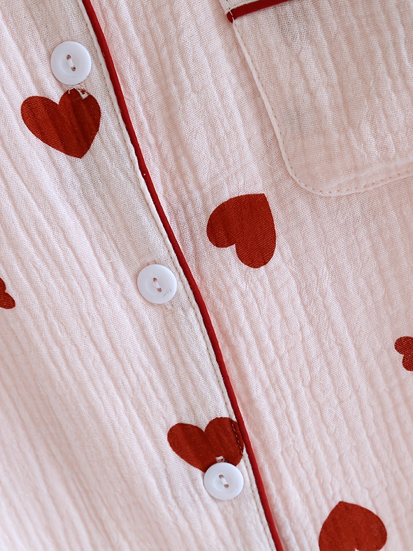 Blush Love Heart Nightwear Set (3-Piece Combo)