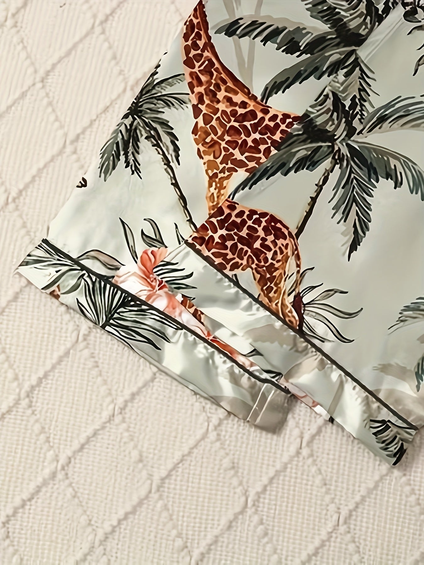 Tropical Giraffe Paradise Nightwear Set (3-Piece Combo)