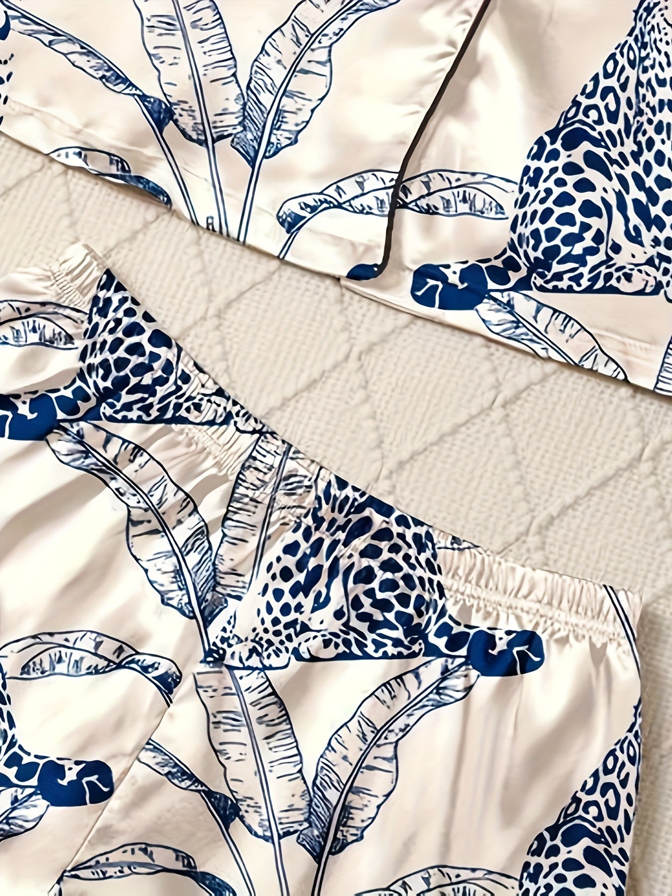 Elegant Jungle Leopard Nightwear Set (3-Piece Combo)