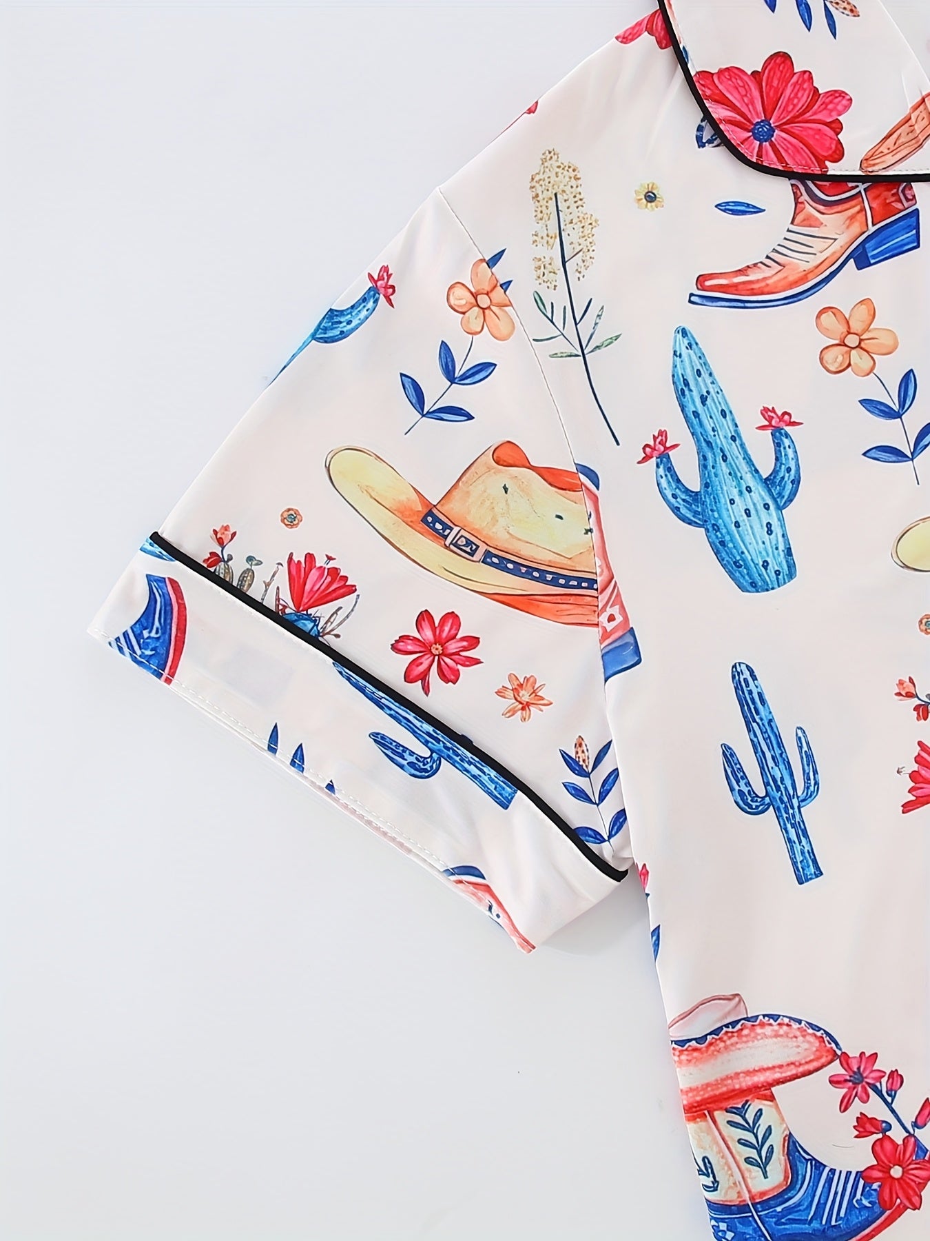 Western Vibes Printed Nightwear Set (3-Piece Combo)