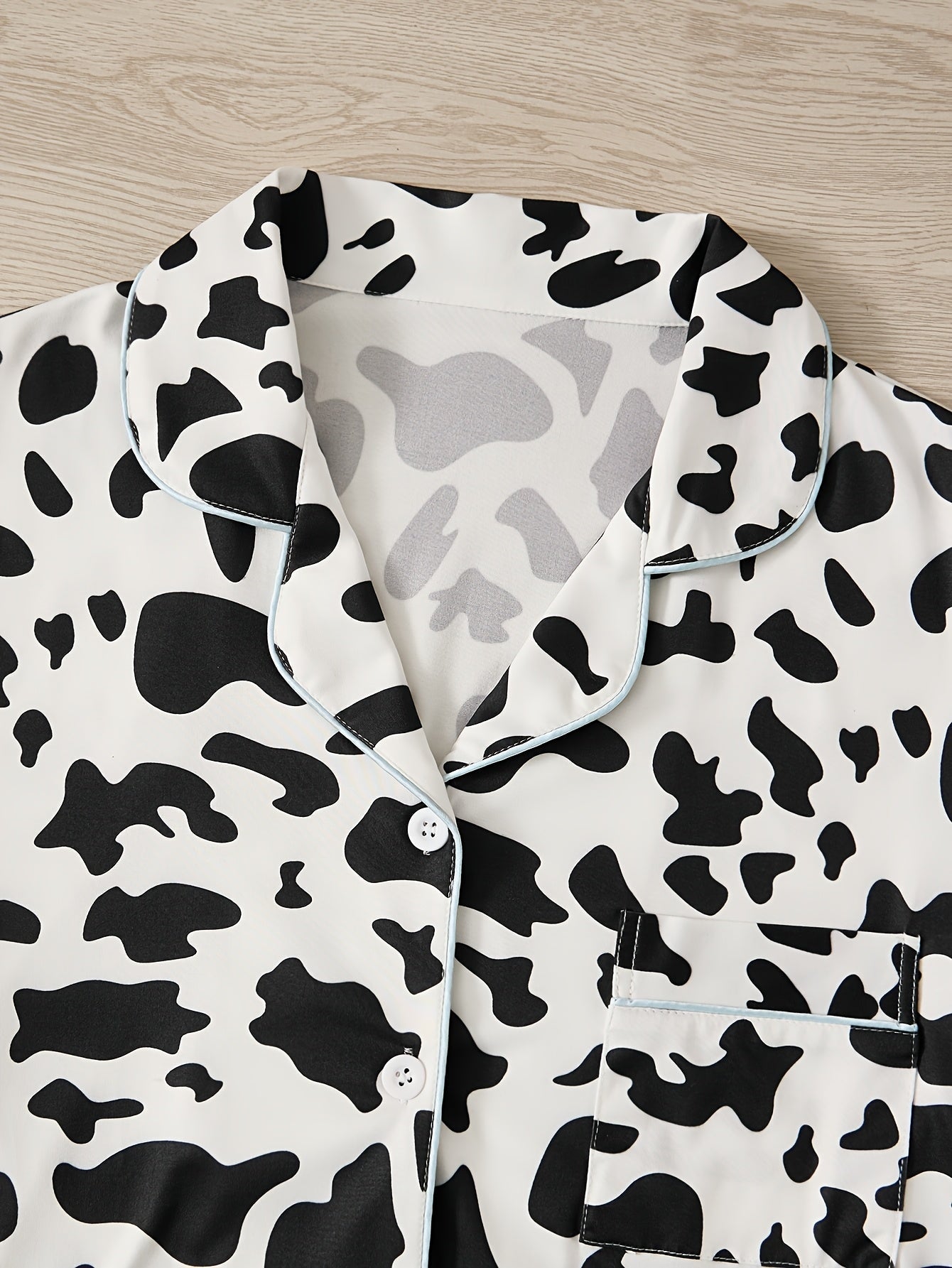 Classic Cow Print Nightwear Set (3-Piece Combo)