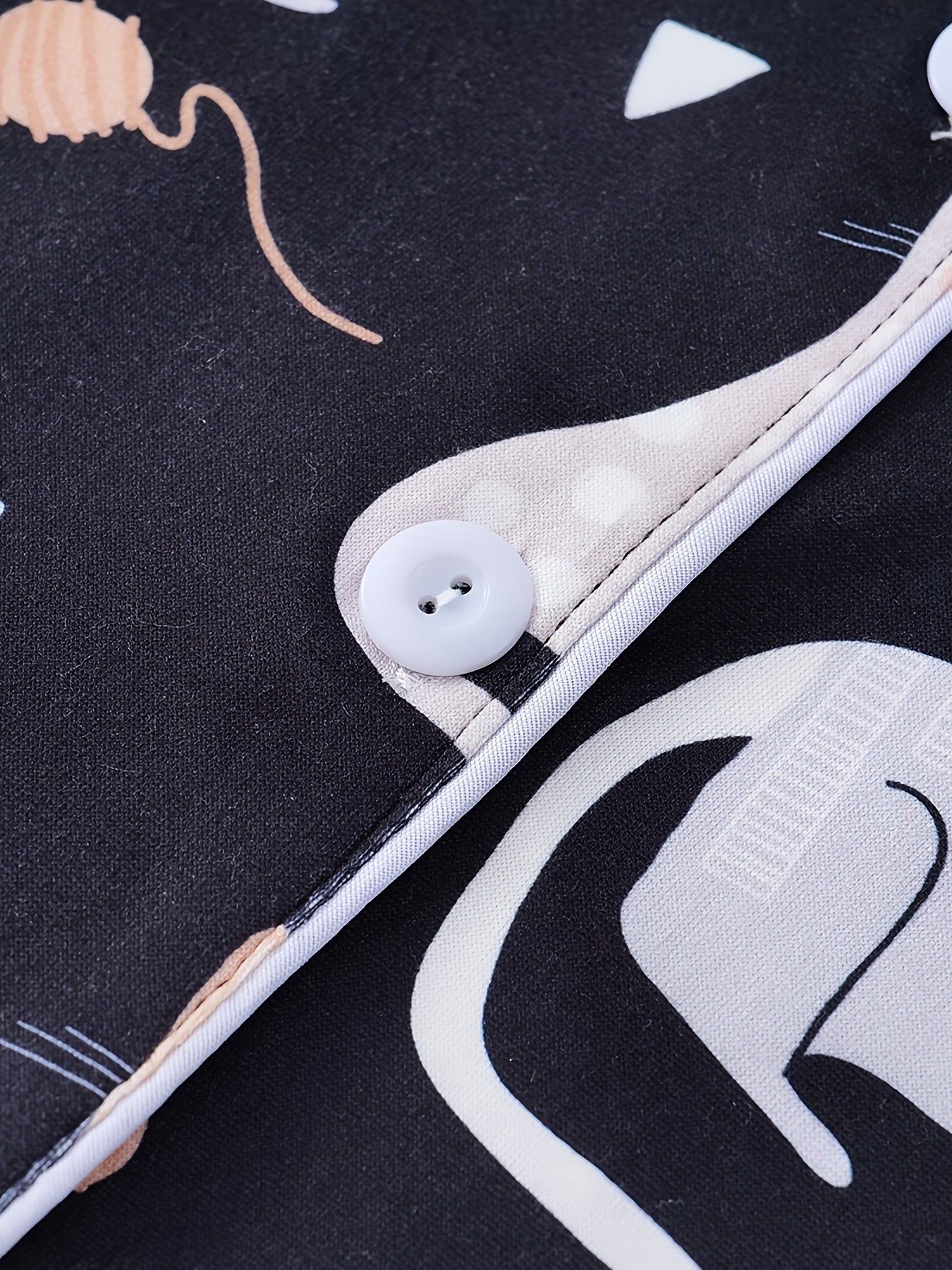 Purrfect Dreams Cat Print Nightwear Set (3-Piece Combo)