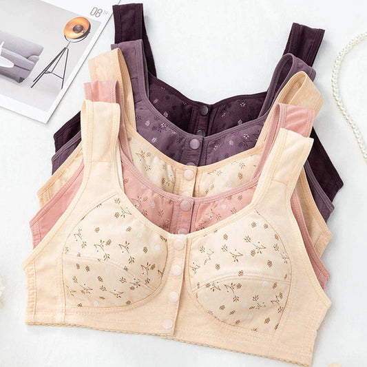🔥 NEW Maternity Nursing Bra Button Non-Wired Vest Style Large Size Bra 🌸
