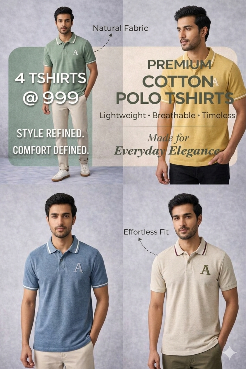 PREMIUM POLO TSHIRTS (PACK OF 4) Style 6