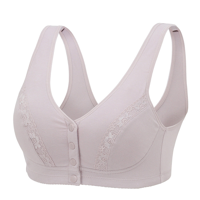 Comfy Cotton Full Cup Bralette With Detachable Chest Pad Breathable Stretchy Front Buckle Bra (Pack of 6)