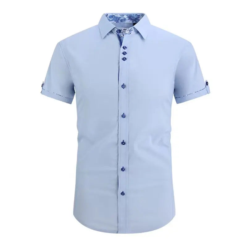 Fashion Men Button Down Shirts Casual Fit Short Sleeve Shirt (Pack of 4)