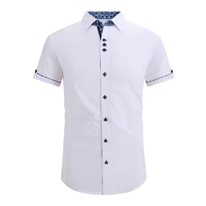 Fashion Men Button Down Shirts Casual Fit Short Sleeve Shirt (Pack of 4)