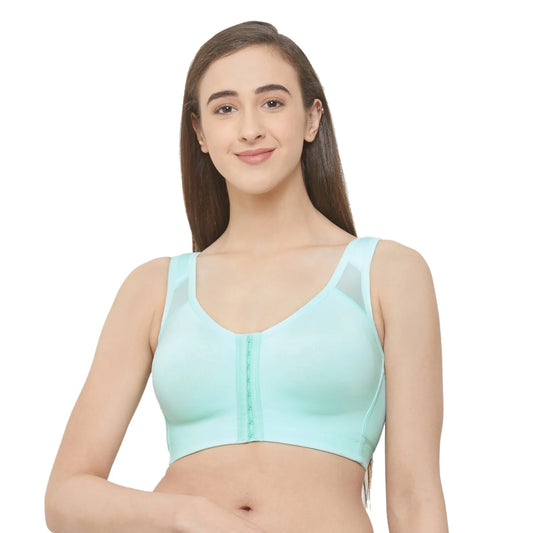 Front Closure Full Coverage Non Padded Non Wired Bra