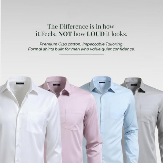 COTTON FORMAL SHIRT SLIM CASUAL (PACK OF 4) FSN1
