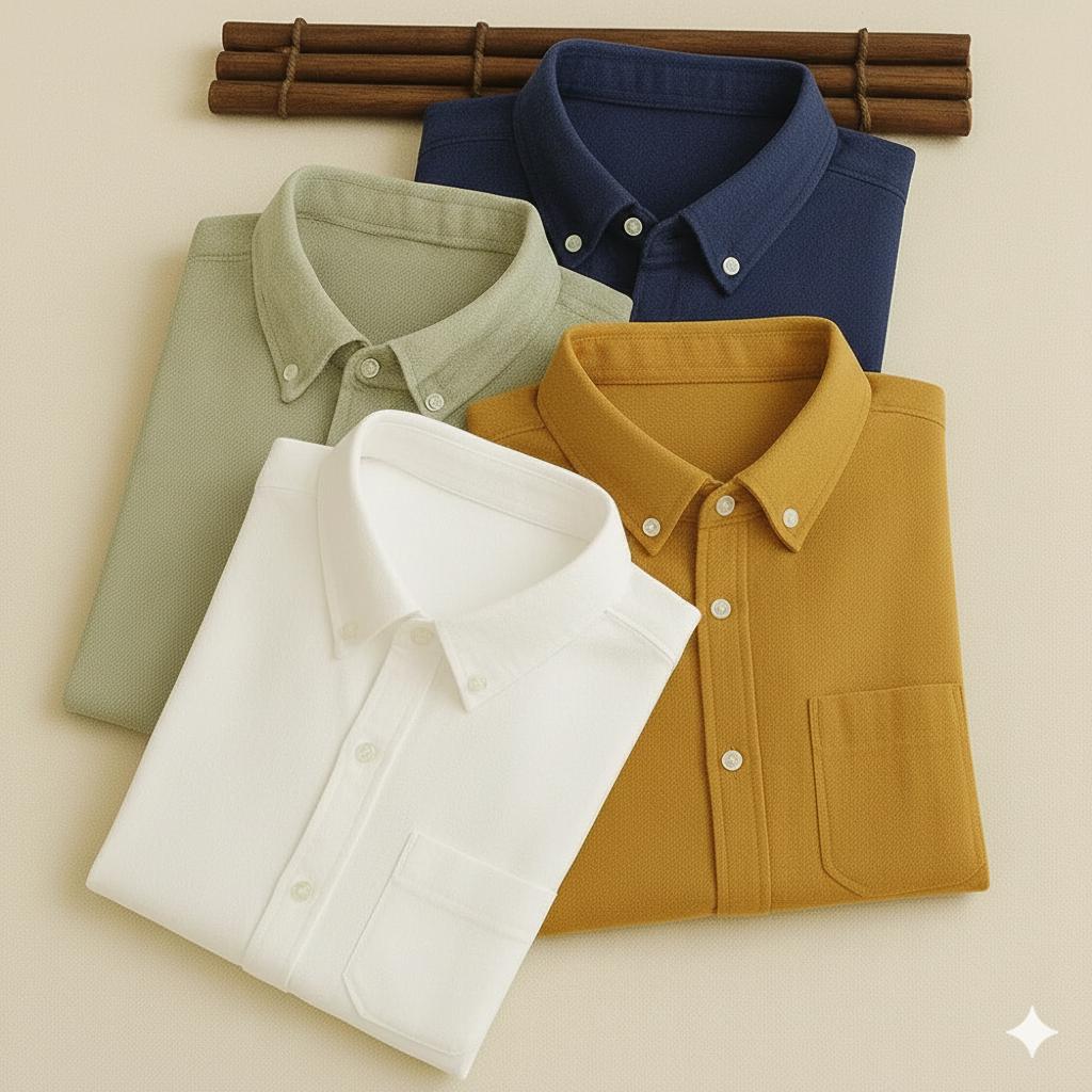 New Premium Cotton Linen Full sleeves Shirts (Pack of 4) GP7