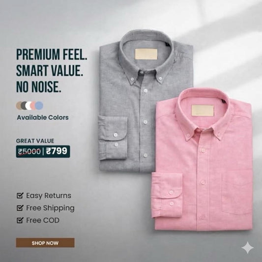PREMIUM COTTON SHIRTS (PACK OF 2)