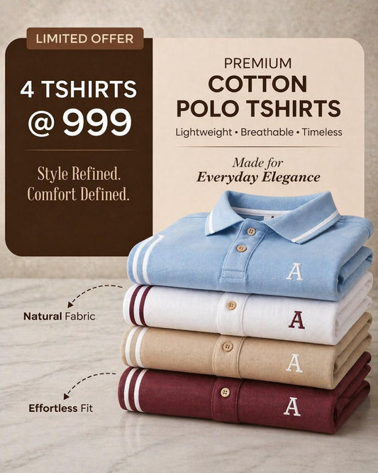 PREMIUM POLO TSHIRTS (PACK OF 4) Style 3