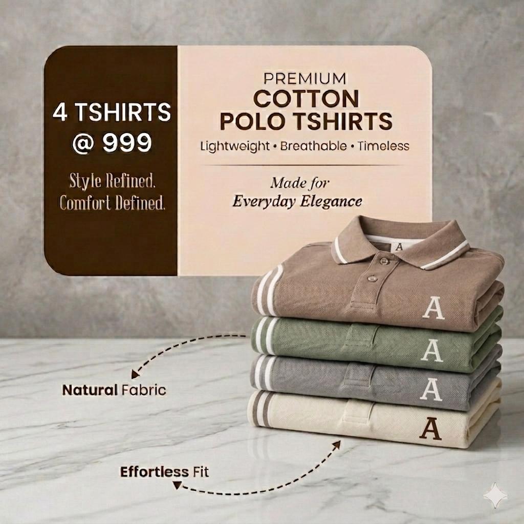 PREMIUM POLO TSHIRTS (PACK OF 4) Style 5