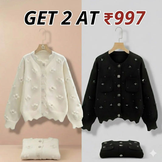 Winter Ready Combo Cardigan Duo | Lightweight Comfort |C0-01