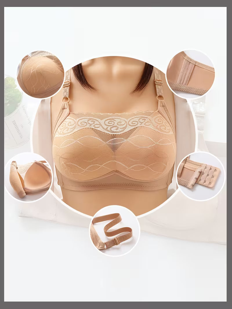 5Pcs Comfortable Push-Up Bras for Women, Wire-Free, Designed to Prevent Sagging And Provide Support for Daily Wear