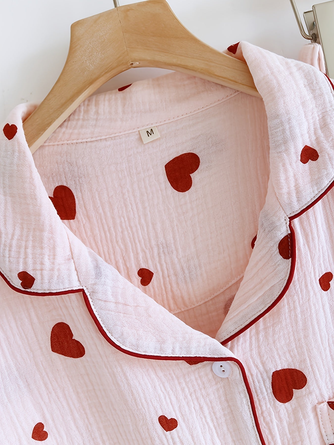 Blush Love Heart Nightwear Set (3-Piece Combo)