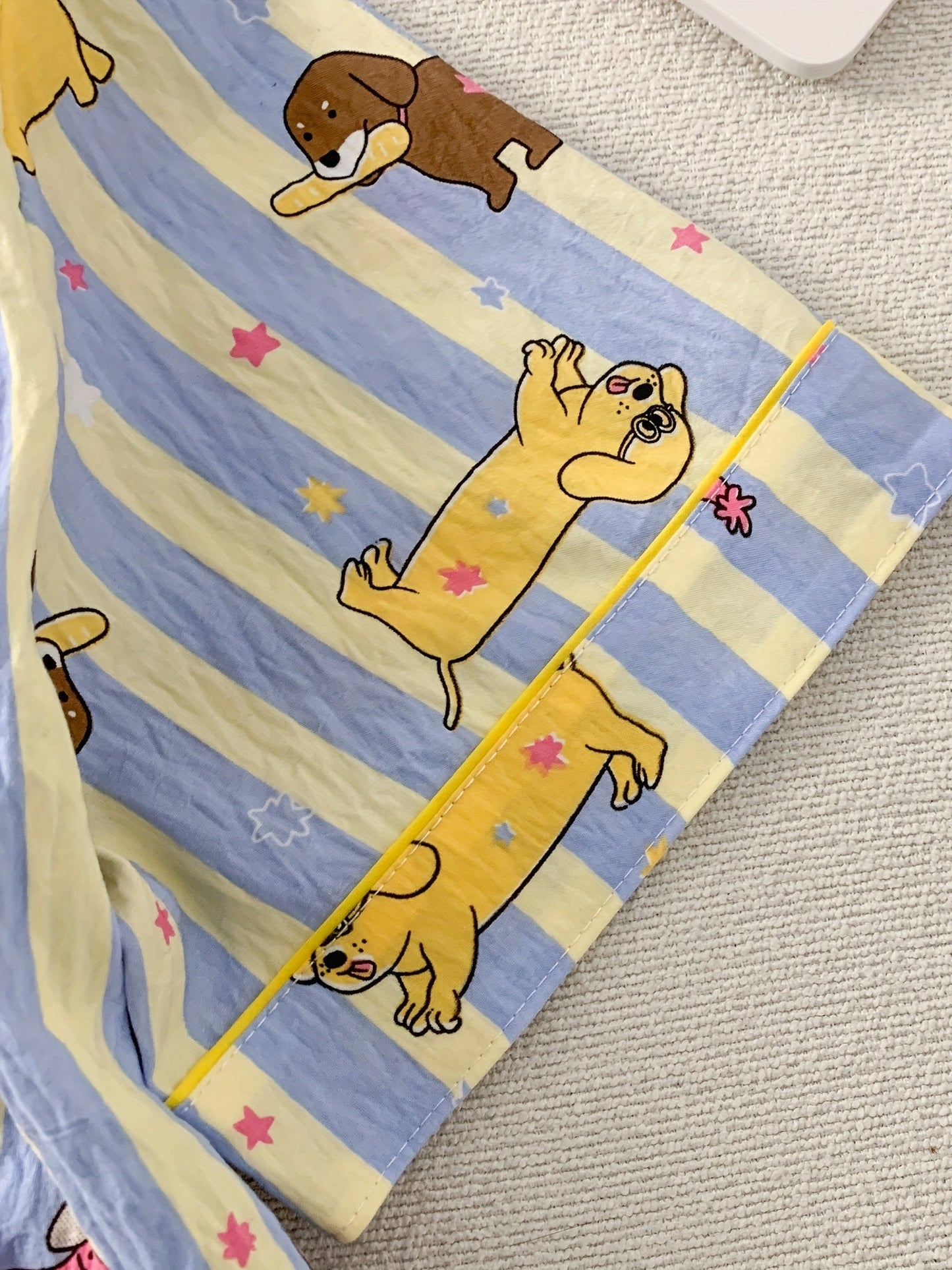 3-in-1 Dachshund Print Pajama Set – Shirt, Shorts & Pants