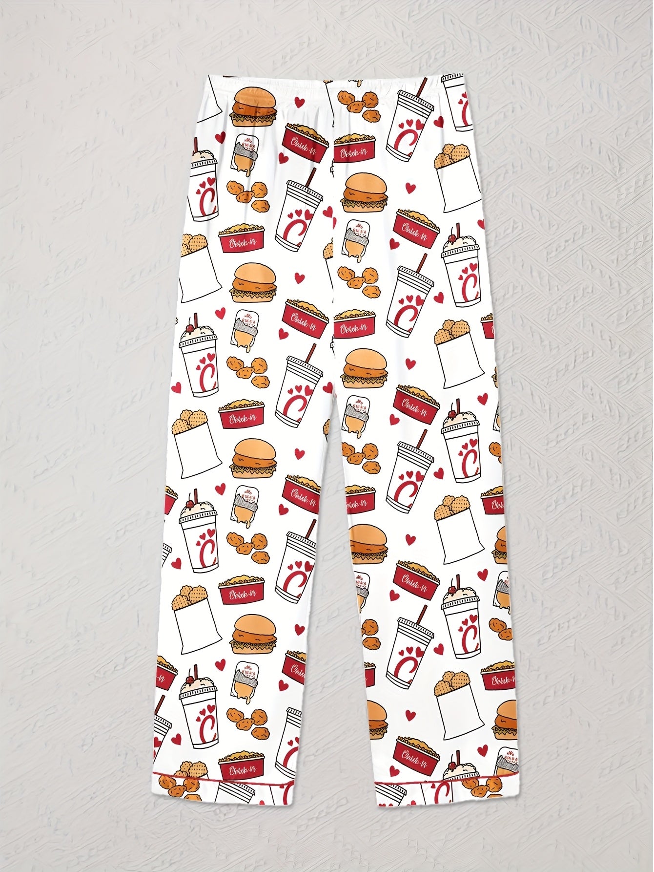Snack Attack Satin Pajama Set 🍔🥤🍟