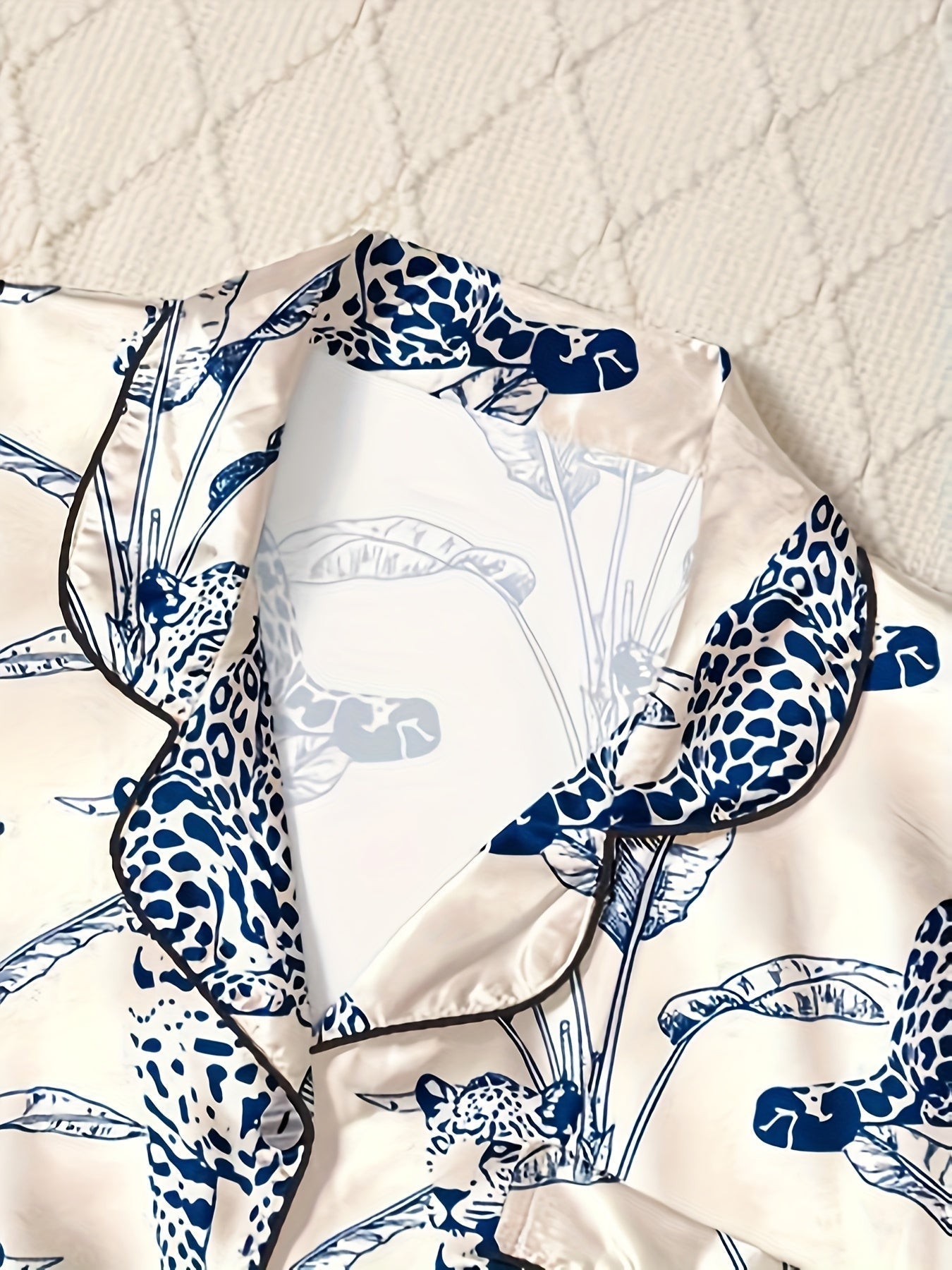 Elegant Jungle Leopard Nightwear Set (3-Piece Combo)